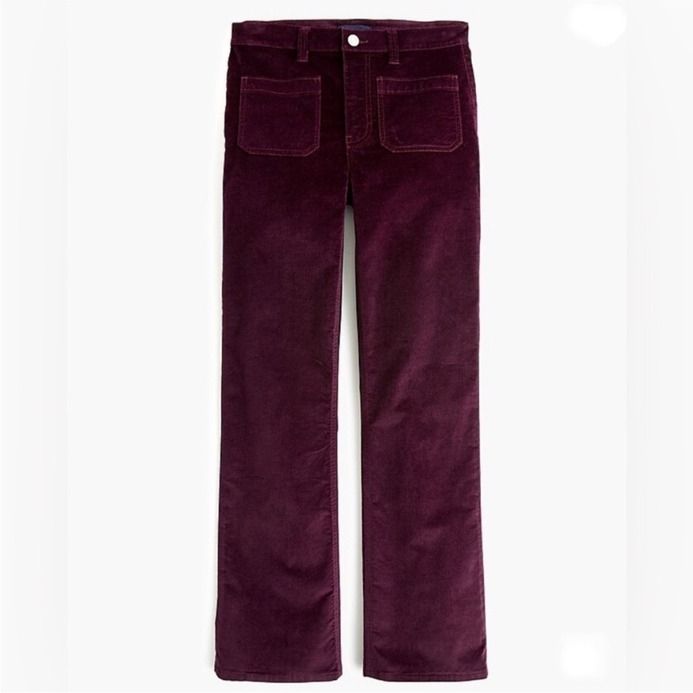 J. Crew Billie Demi Boot Crop Velvet Pants Size 25T